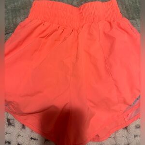 SHEIN Vibrant Coral Athletic Shorts
